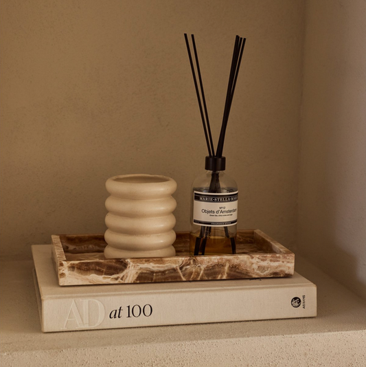 Marmer Dienblad met rand sandal onyx 15x30cm