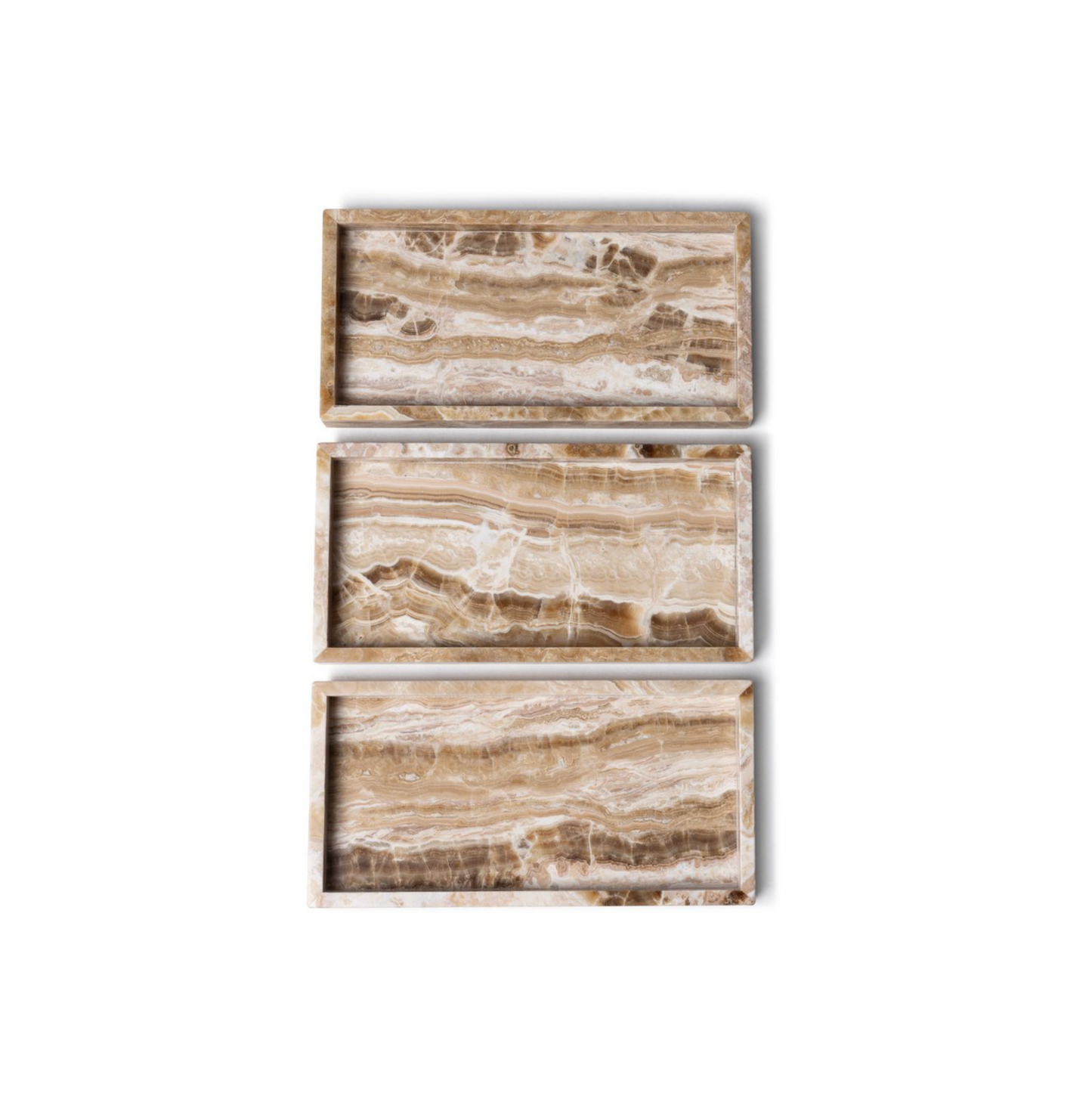 Marmer Dienblad met rand sandal onyx 15x30cm