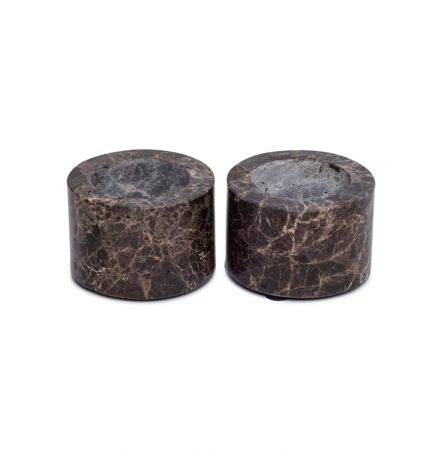 Marmer Waxinelichthouder S Ø6x4cm bruin