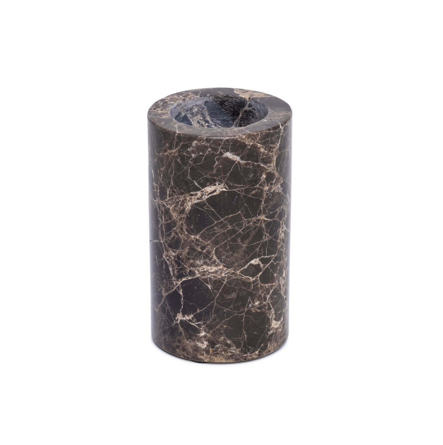 Marmer Waxinelichthouder L Ø6x10cm bruin