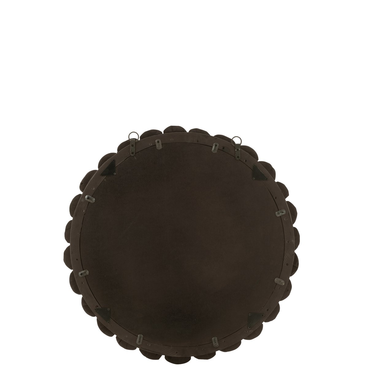 J-Line spiegel Bollen - hout - zwart - Ø 80 cm