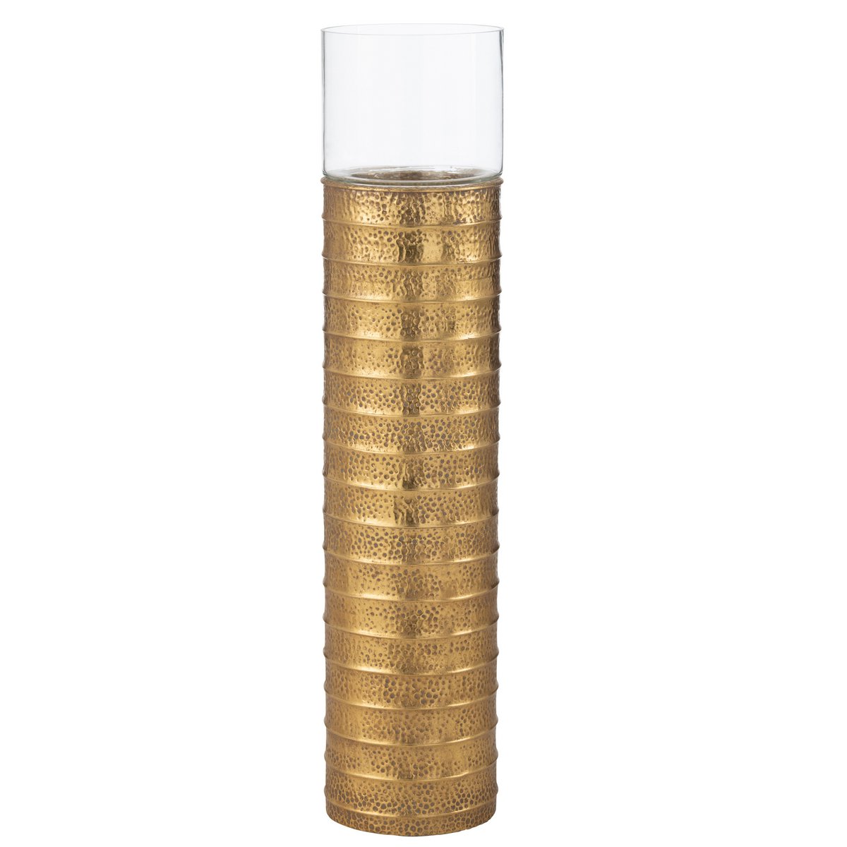 J-Line Kaarshouder Zuil Metaal/Glas Goud Large