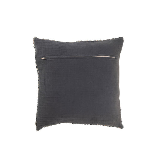 Kussen Tweed blauw/wit