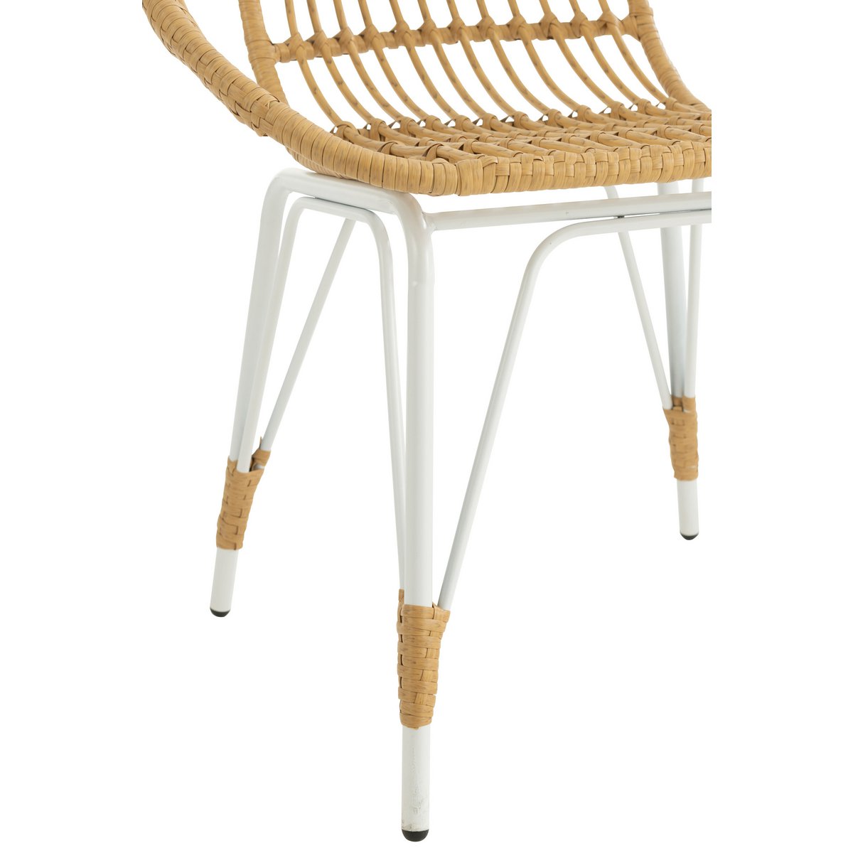J-Line Jaenne Rattan stoel voor buiten - metaal - naturel