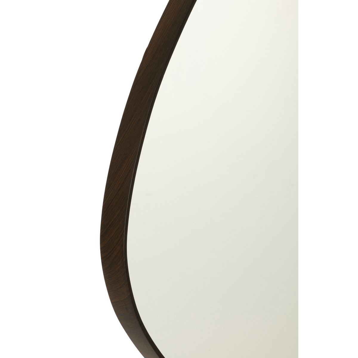 J-Line spiegel Abstract - glas - donkerbruin - large - Ø 79 cm
