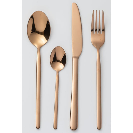 Bestekset Box B Roestvrij Staal Blinkend Koper - 24 stuks