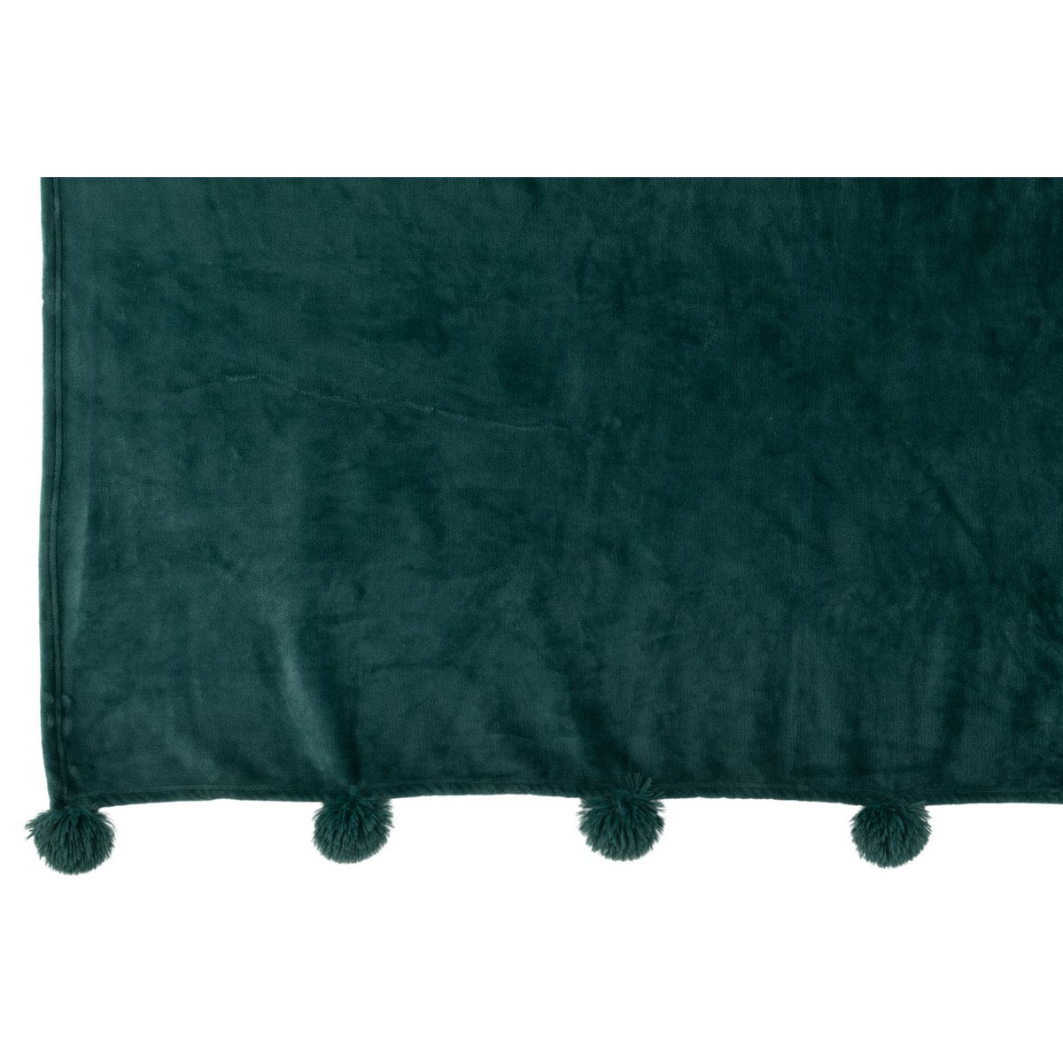 J-Line plaid Pompom donkergroen