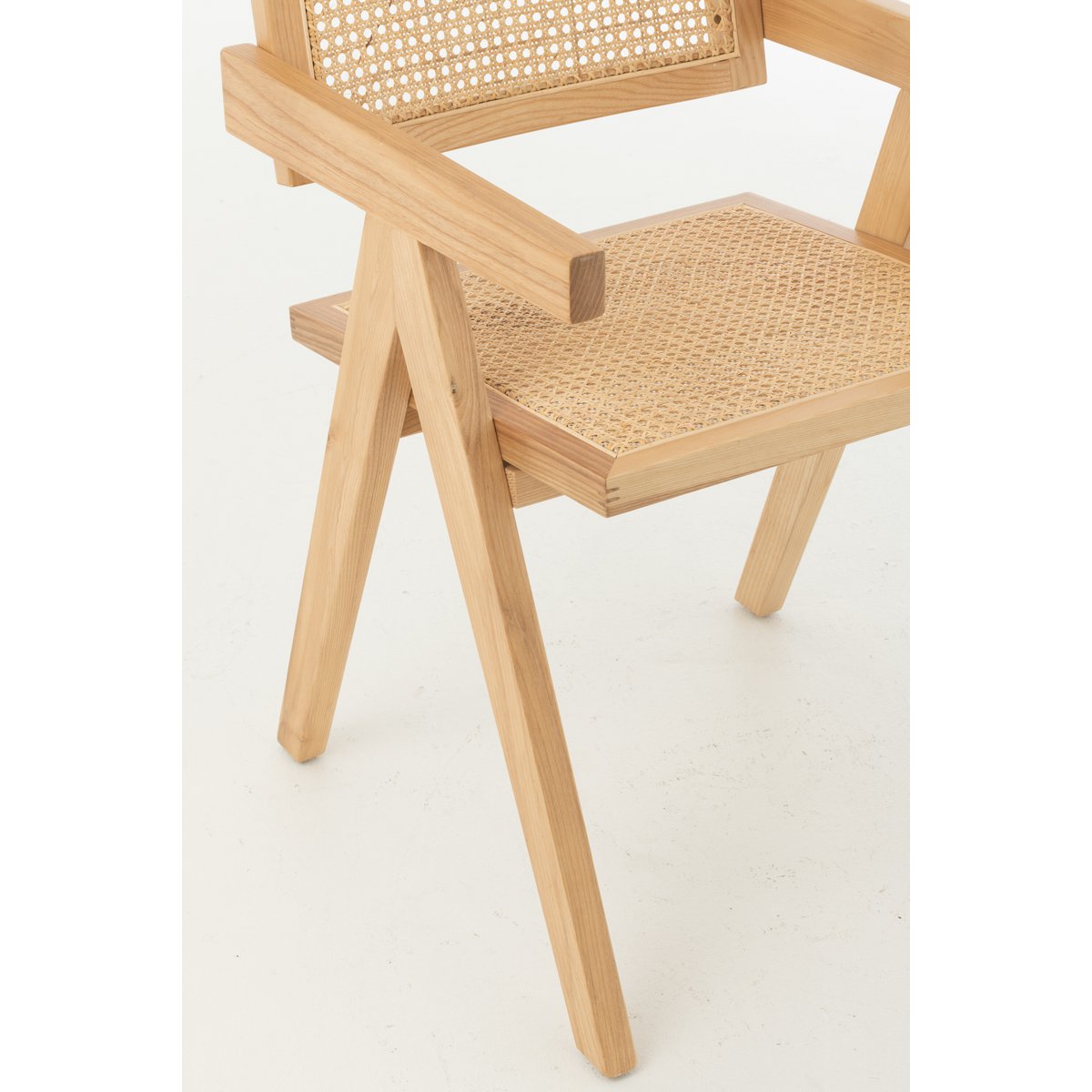 Rooster Stoel essenhout/rattan