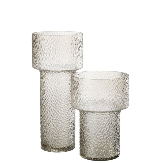 J-Line vaas Betty - glas - transparant - large - 4 cm hoog