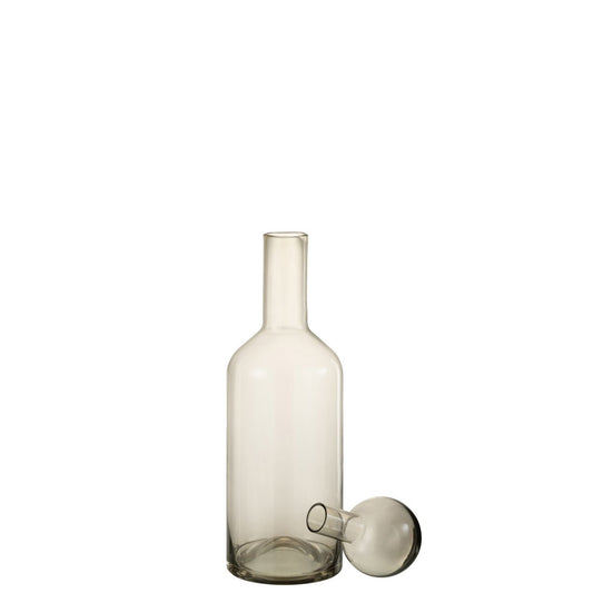 J-Line decoratie Fles Norma - glas - grijs - medium