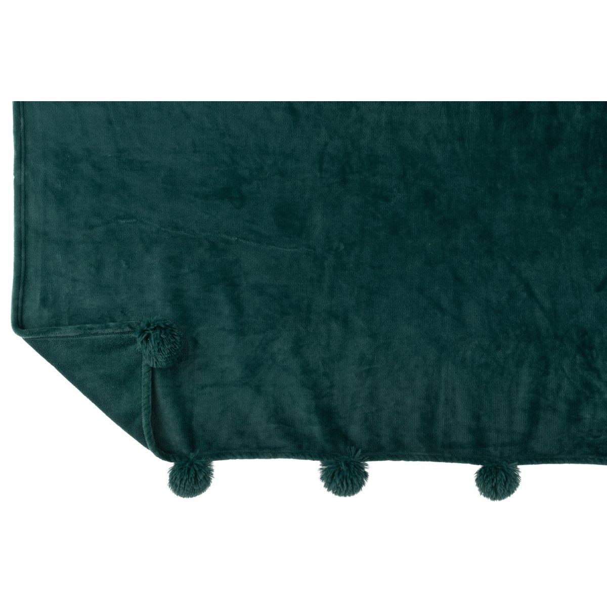 J-Line plaid Pompom donkergroen
