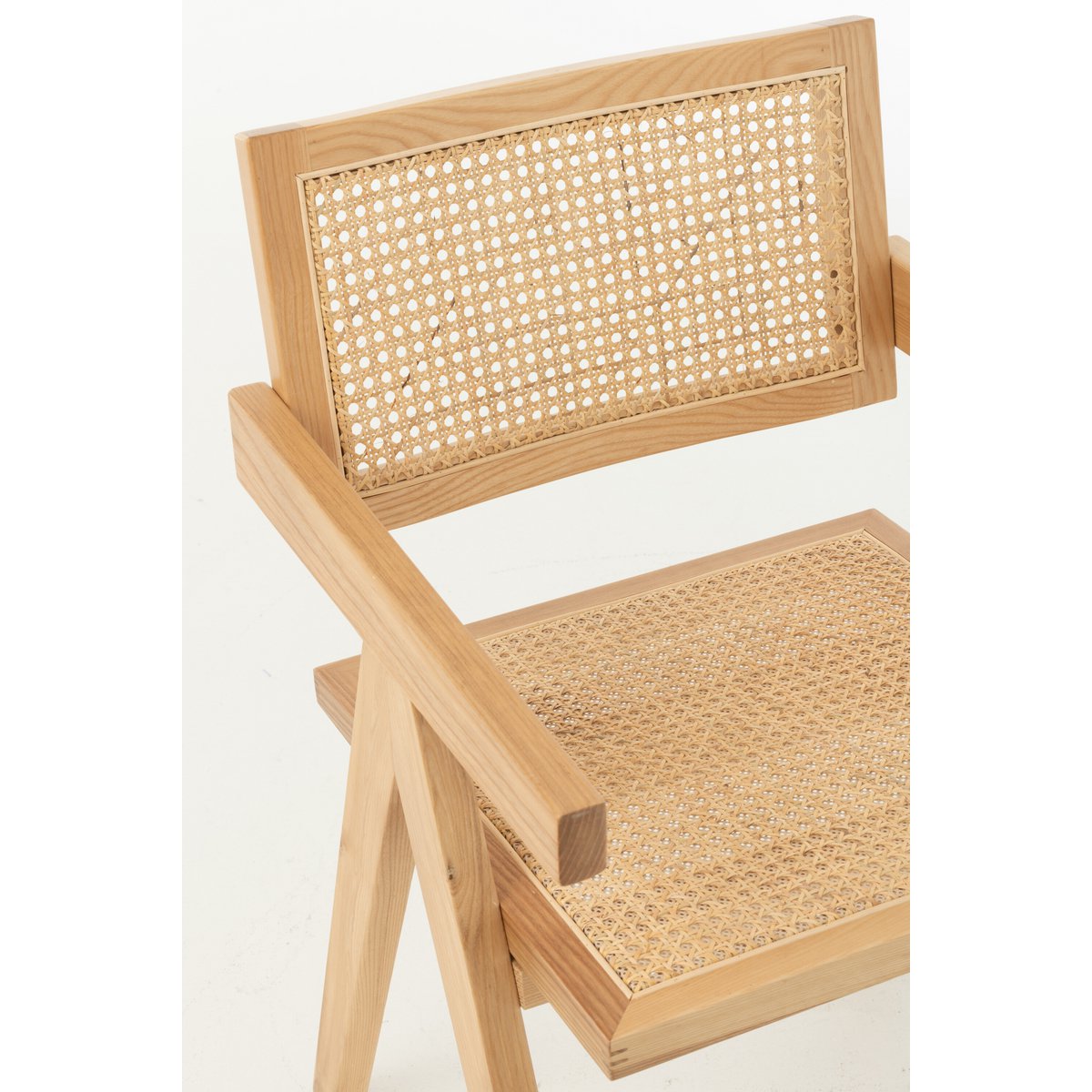 Rooster Stoel essenhout/rattan