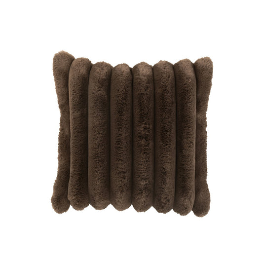 J-Line Kussen Large Corduroy Chocolade