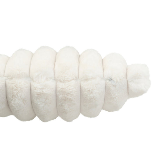 J-Line Kussen Large Corduroy Polyester Wit