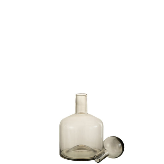 J-Line decoratie Fles Norma - glas - grijs - small