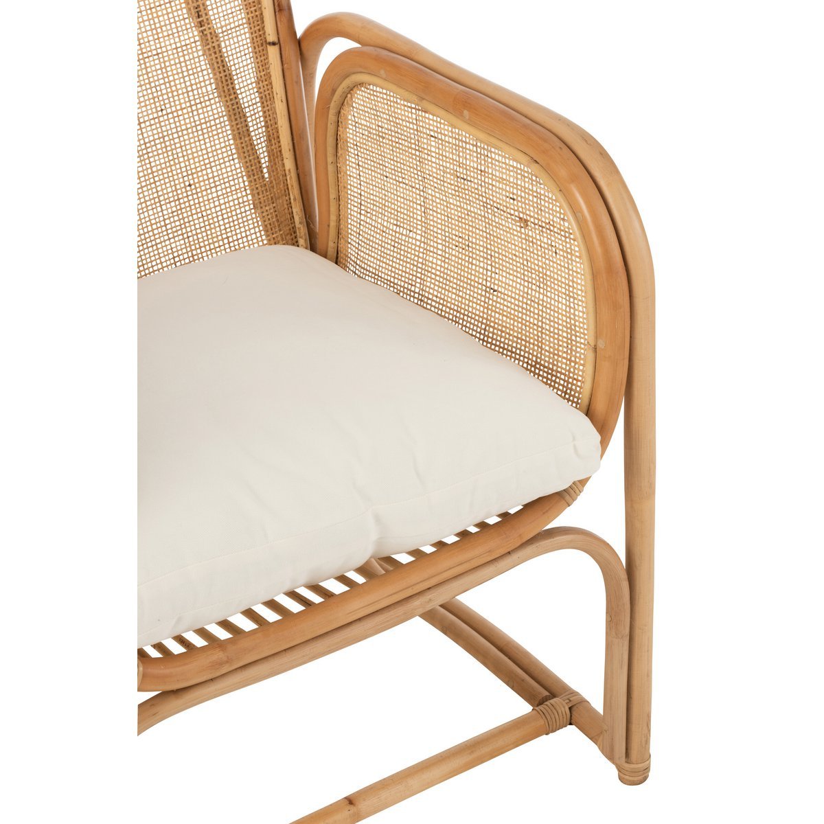 J-Line stoel + kussen Casablanca - jute - naturel