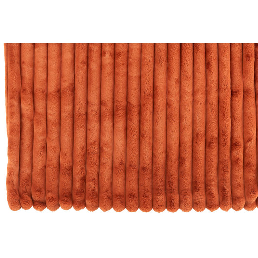 J-Line plaid Large Corduroy - polyester - roest - 180 x 130 cm