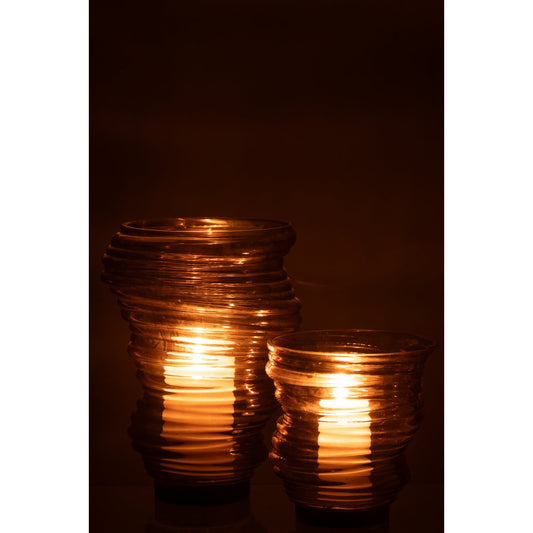 Vaas/ theelichthouder Tornado small - Ø 16 cm