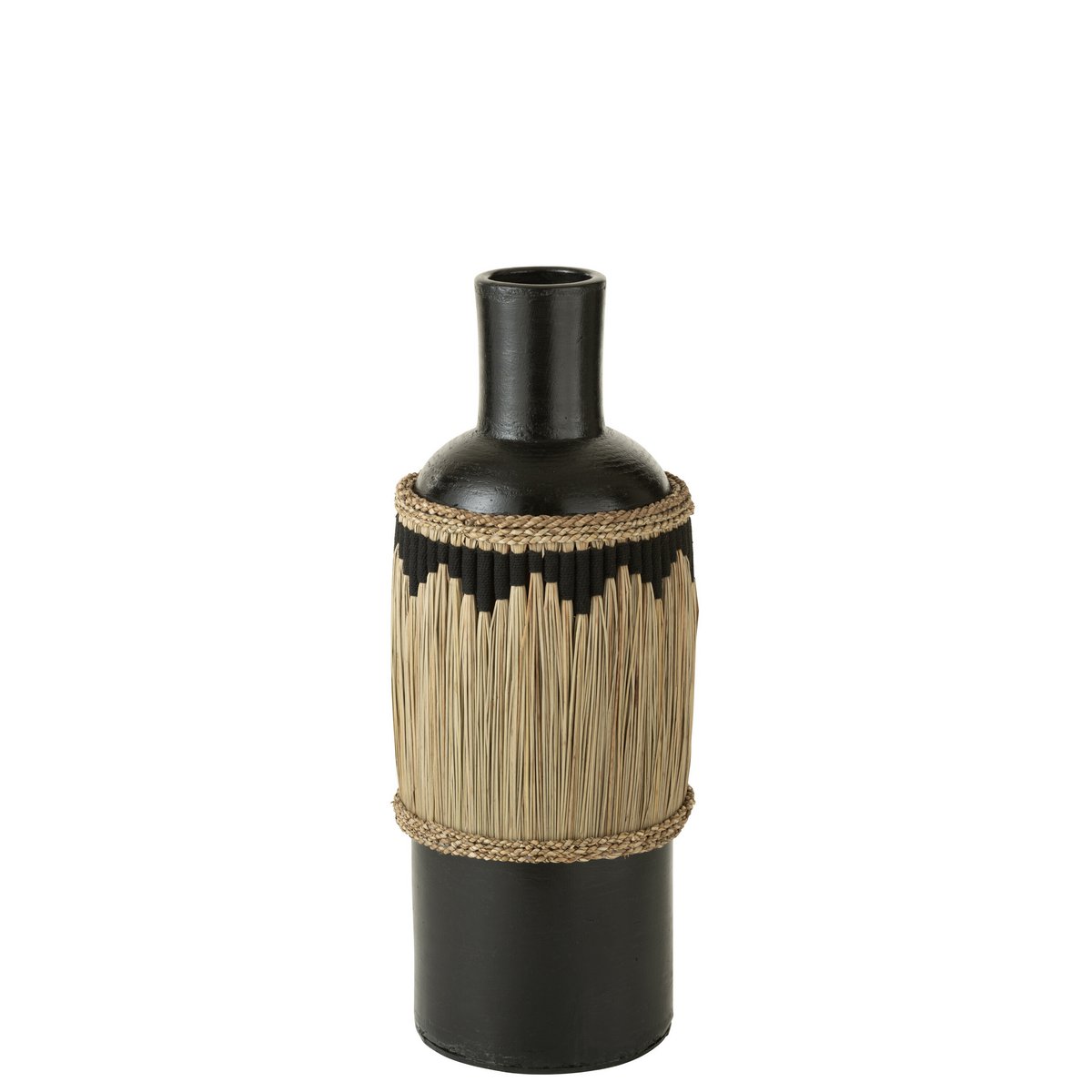Motief Vaas terracotta/gras zwart/naturel