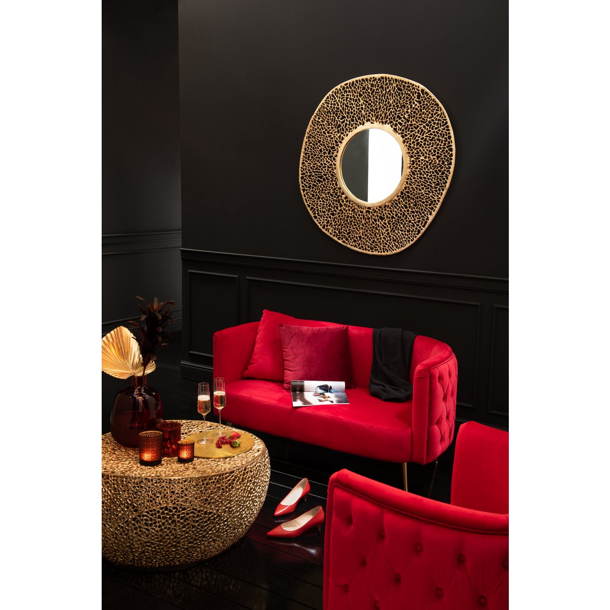 Salontafel Rond Koraalpatroon