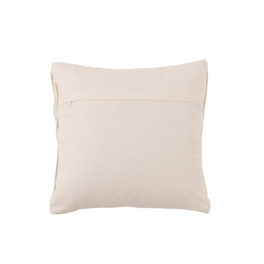 J-Line kussen Cosy - katoen - gebroken wit - large