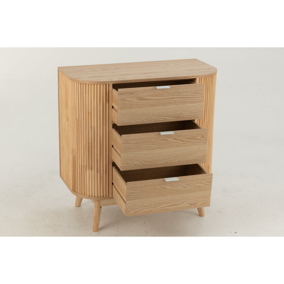 J-Line kast Rond - dennenhout - naturel - large