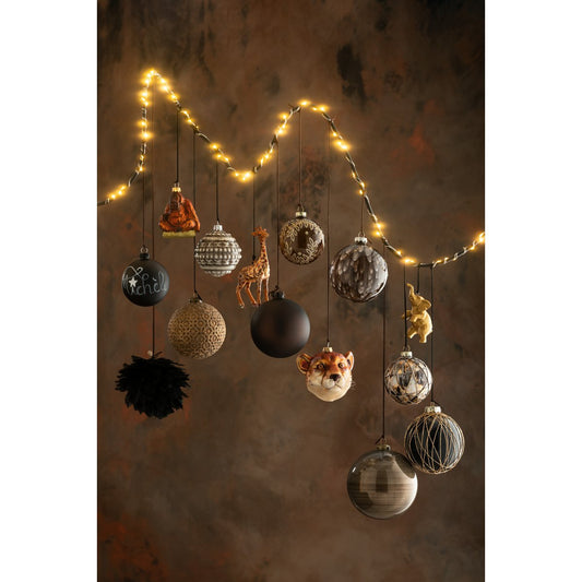 Set van 6 kerstballen Brons small