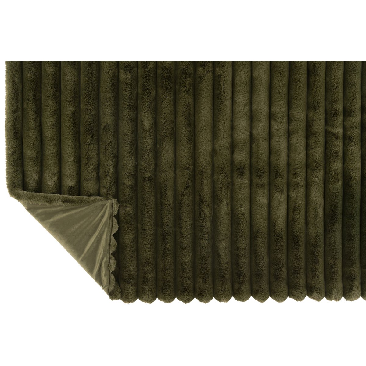 J-Line Plaid Large Corduroy Polyester Donkergroen