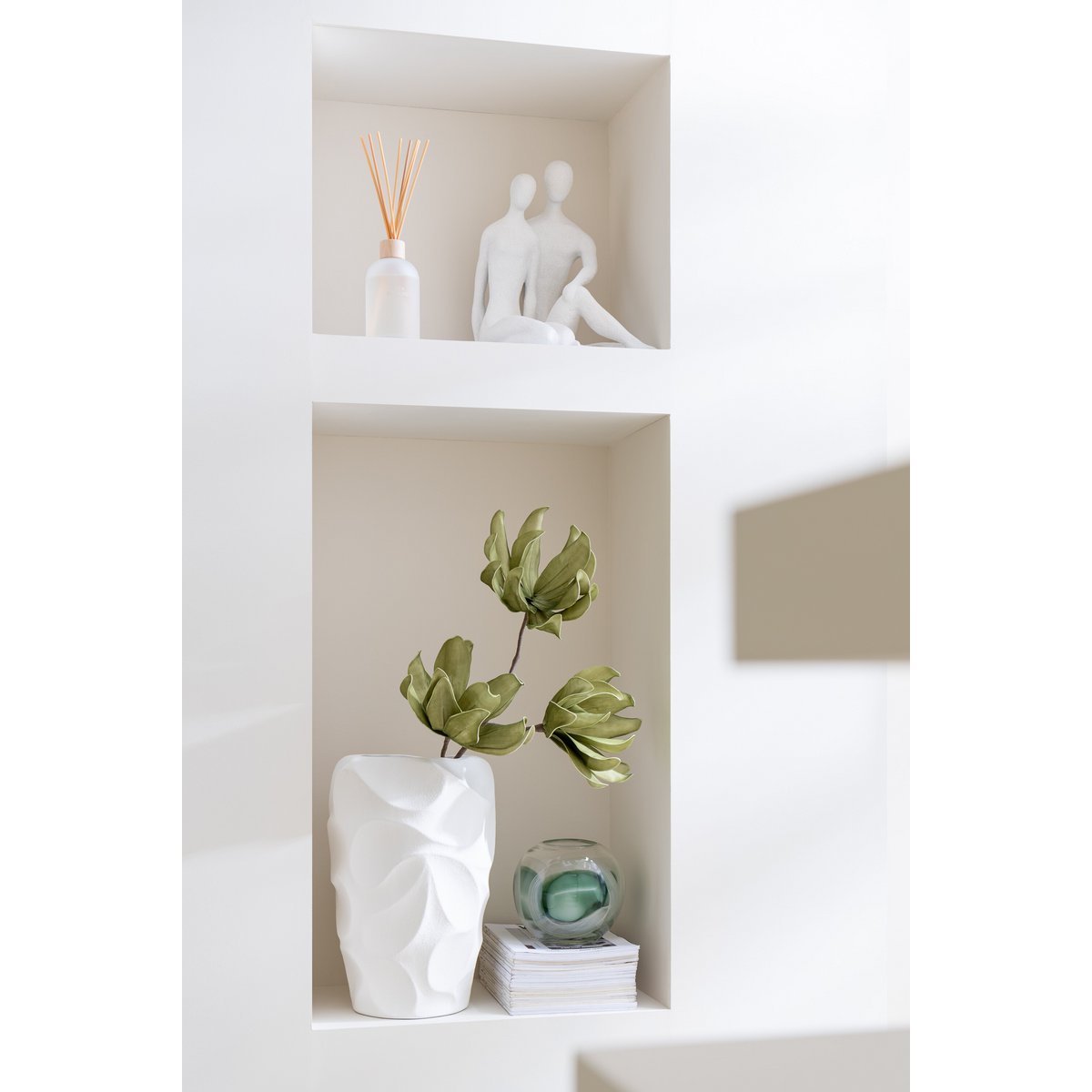 J -Line vaas Mirena - Kalender - Wit - groot - 43 cm hoog