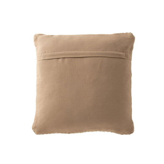 J-Line kussen Ibiza - polyester - naturel/wit