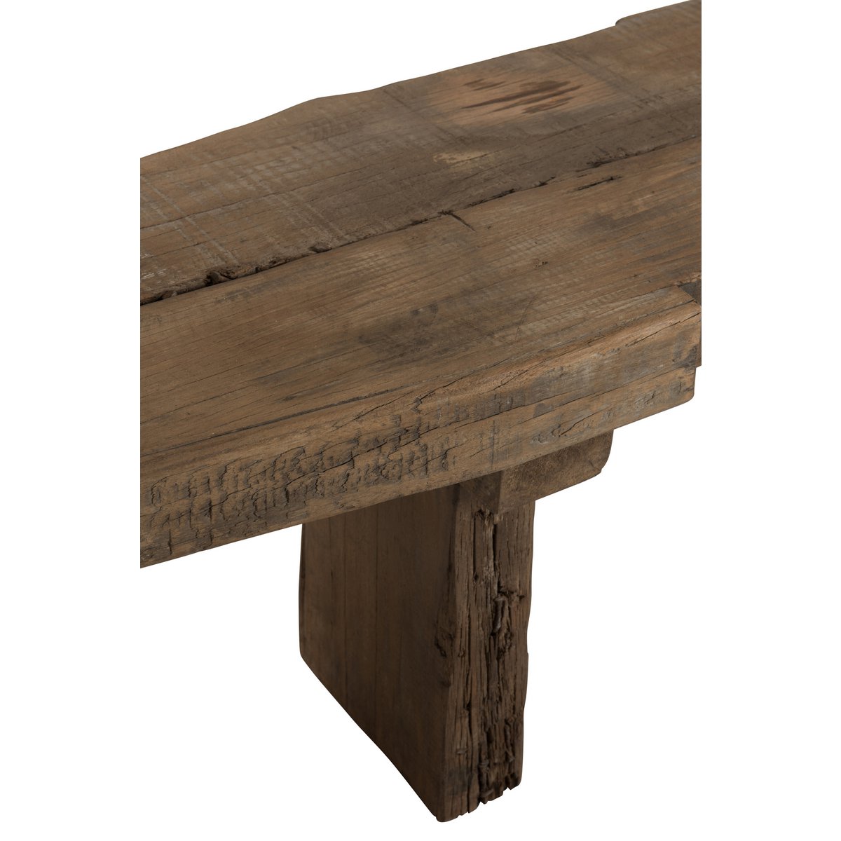 J-Line Brut bank - gerecycleerd hout - bruin