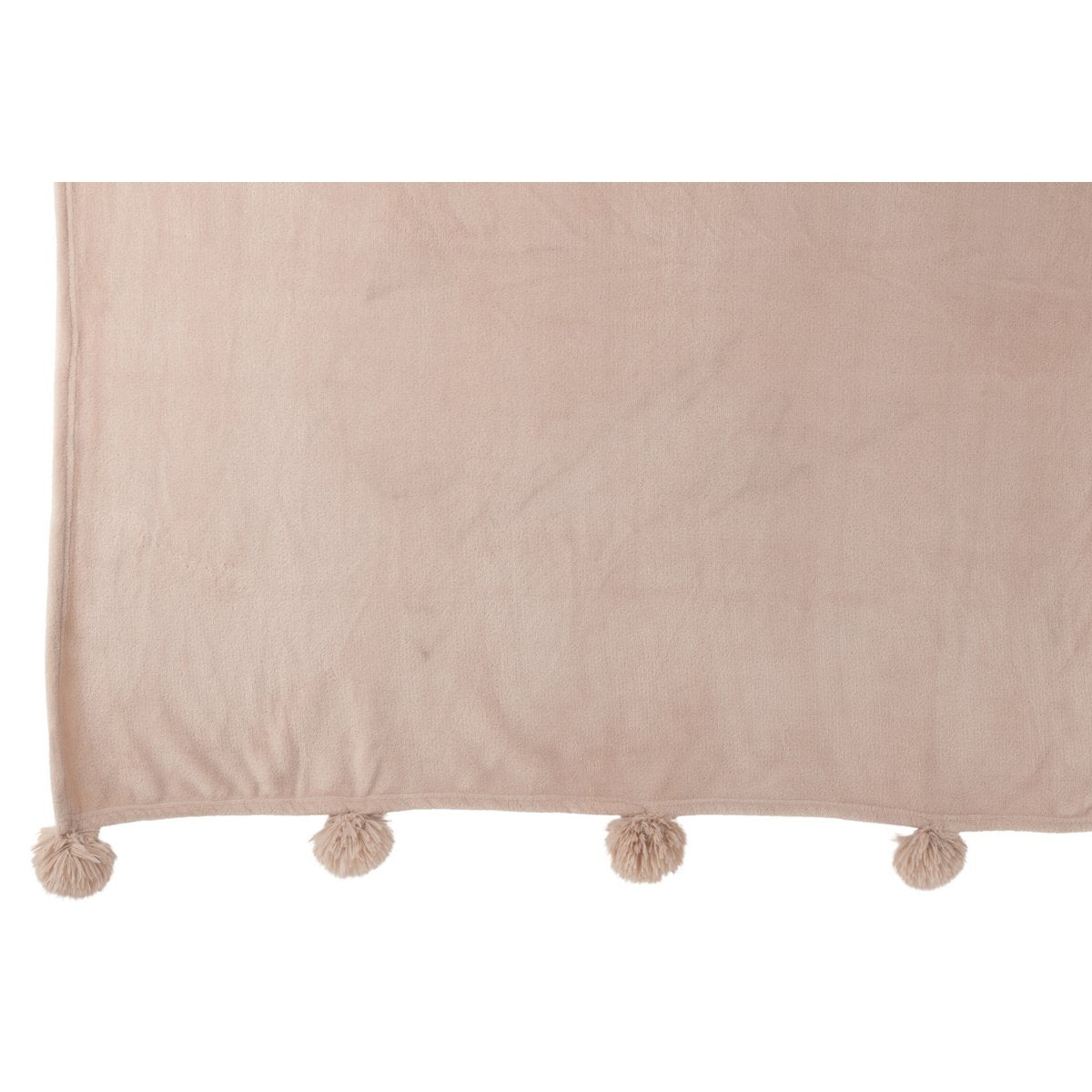 J-Line Plaid Pompom donkerbeige -