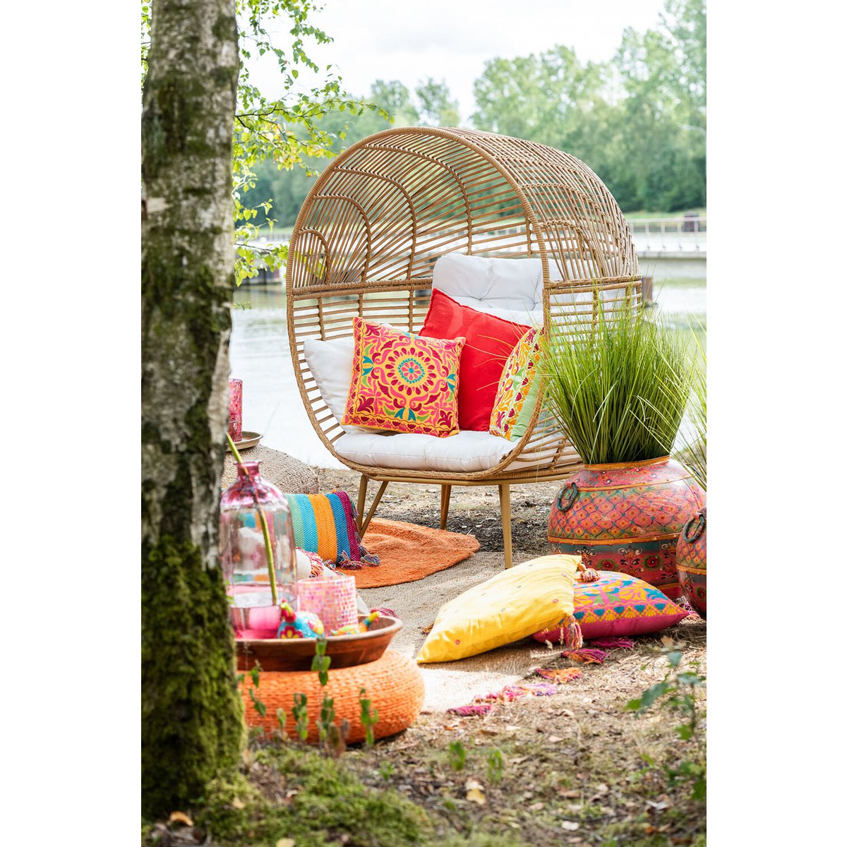 Loungestoel Ovaal naturel