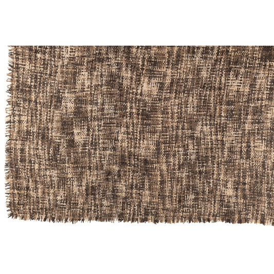Plaid tweed bruin/beige - 180 x 130 cm