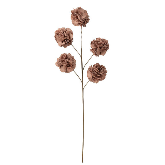 Bloem Tak Eva met 5 pompoms nude roze