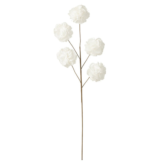 Bloem Tak Eva met 5 pompons wit