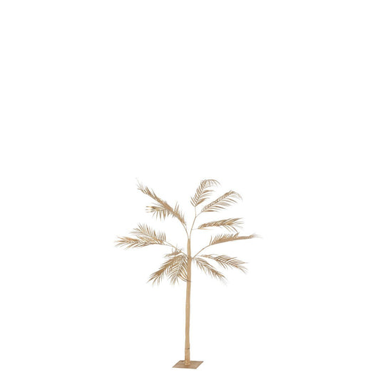 J-Line Boom Palm Bladeren 1 Stam - metaal - goud - small