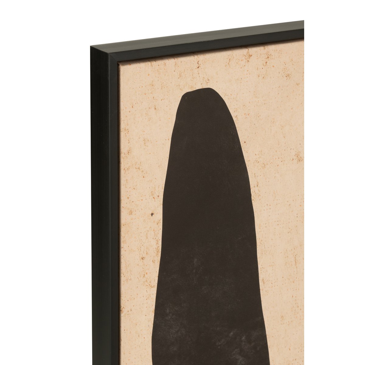J-Line Rahmen Blatt Abstrakt Holz/Canvas Braun/Schwarz