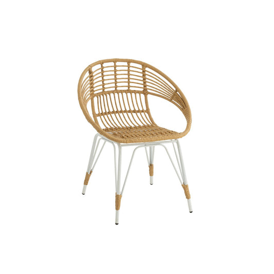 J-Line Jaenne Rattan stoel voor buiten - metaal - naturel