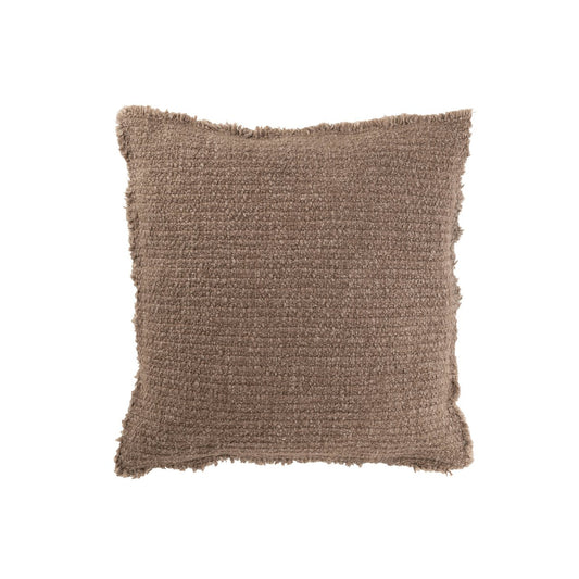 Kussen Gerafelde Randen taupe