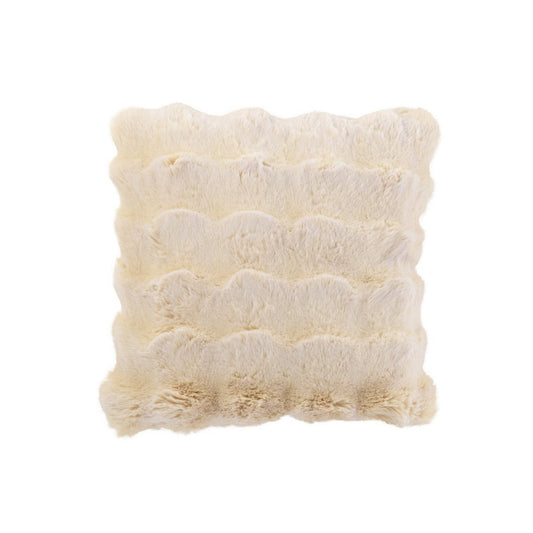 J-Line Kussen Wave Polyester Crème