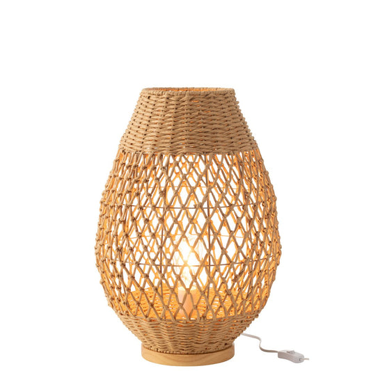 J-Line Lamp Metaal Getwist Donker Naturel Large