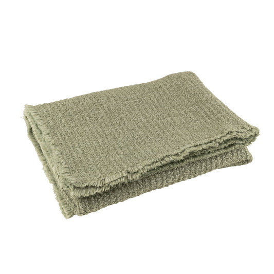 Plaid Gerafelde Randen groen
