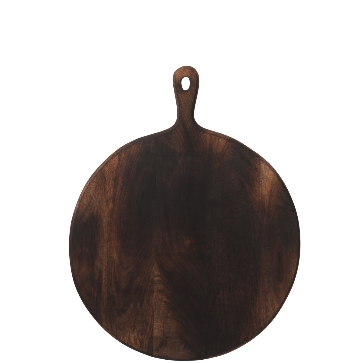 J-Line Rond snijplank - hout - donker bruin - extra L