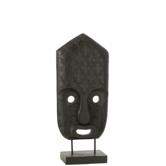 J-Line masker op voet  Op Voet Albasia- hout - zwart - large