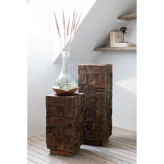 J-Line sokkel - hout - naturel - small