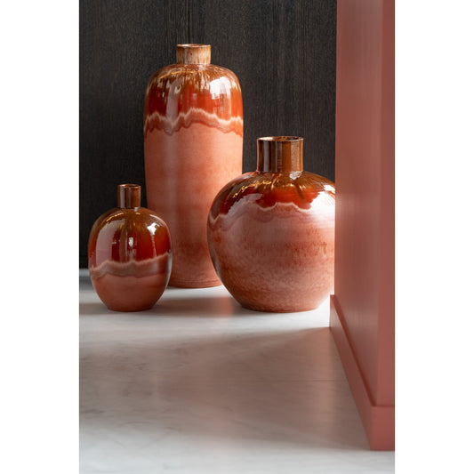 J-Line vaas Aline - keramiek - rood - small - 50 cm hoog