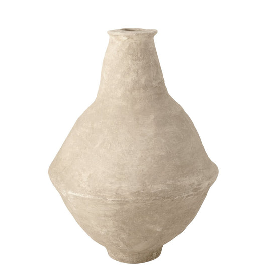J-Line vaas Chad - papier mache - wit - extra large - 90 cm hoog