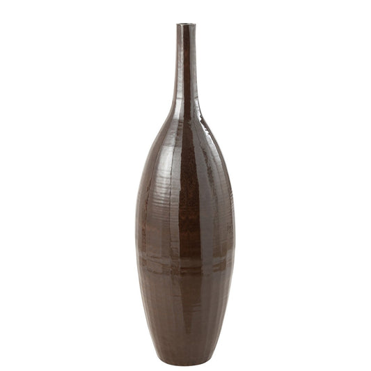 J-Line vaas Fles Blinkend - terra - bruin - large - 120 cm hoog
