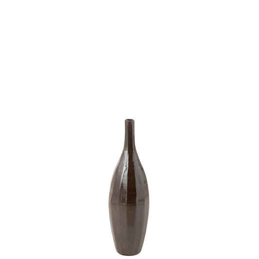J-Line vaas Fles Blinkend - terra - bruin - small - 70 cm hoog